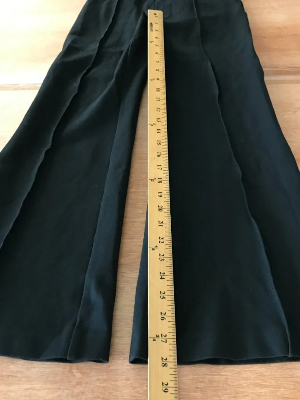 Spanx Ponte Flared Pant Women S Black Mid Rise Pleated Stretch Sculpting Pull On - Picture 8 of 14